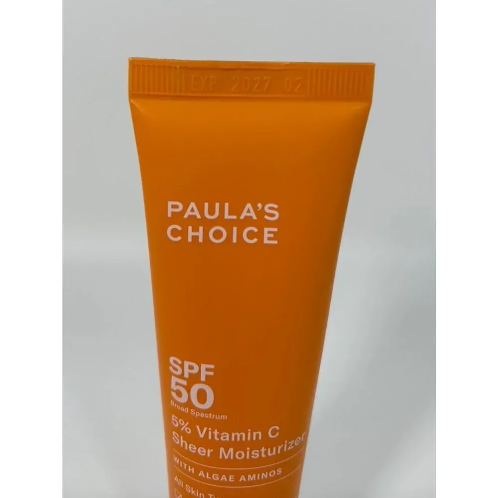 Paula’s Choice 5% Vitamin C SPF 50 Moisturizer Brightening Daily Sunscreen NIB